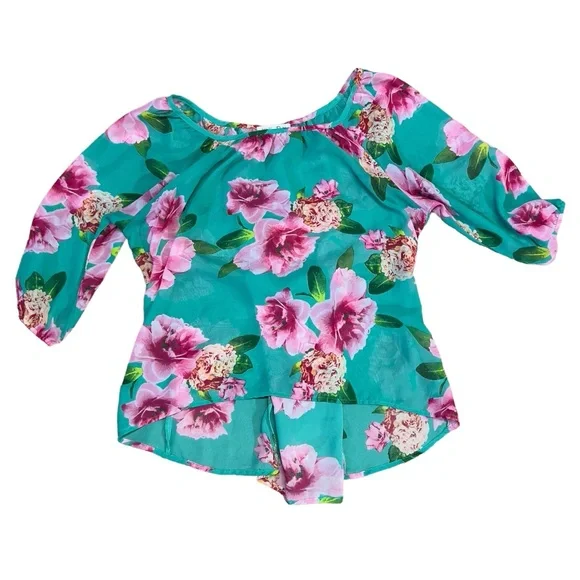 Wishful Park - Womens Lightweight Oversized Floral Blouse - Picture 6 of 9